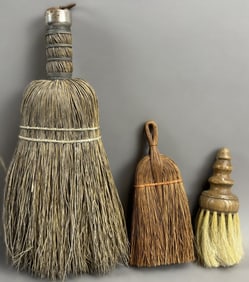 Antique Late 19th Century Folk Art Lot 3 Whimsical Brushes