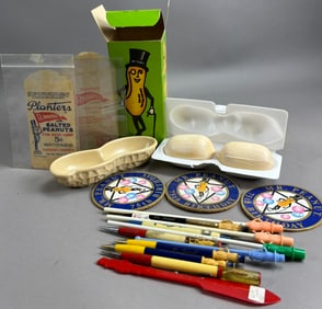 Planters Peanuts Lot 18 Advertising Pencils Stirrers Sleeves & More
