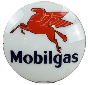 Mobilgas Mobil Oil Corp Licensed Gas Pump Advertising Lens