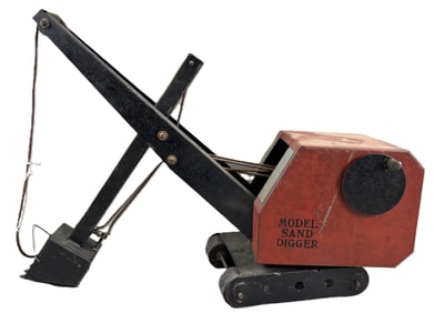 Antique 1930s Pressed Steel Model Sand Digger Toy