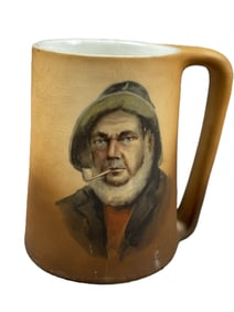 Antique Detroit Hand Painted Coffee Beer Mug