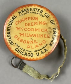 International Harvester Co Champion Deering McCormick Cloth Celluloid Tape Measure
