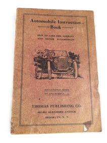 Automobile Instruction Book by Thomas Publishing Co Brooklyn NY