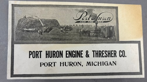 Port Huron Engine & Thresher Co Michigan Advertising Mailing Envelope