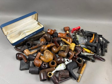 Antique Lot Original Estate Smoking Tobacco Pipes Parts Mouth Pieces