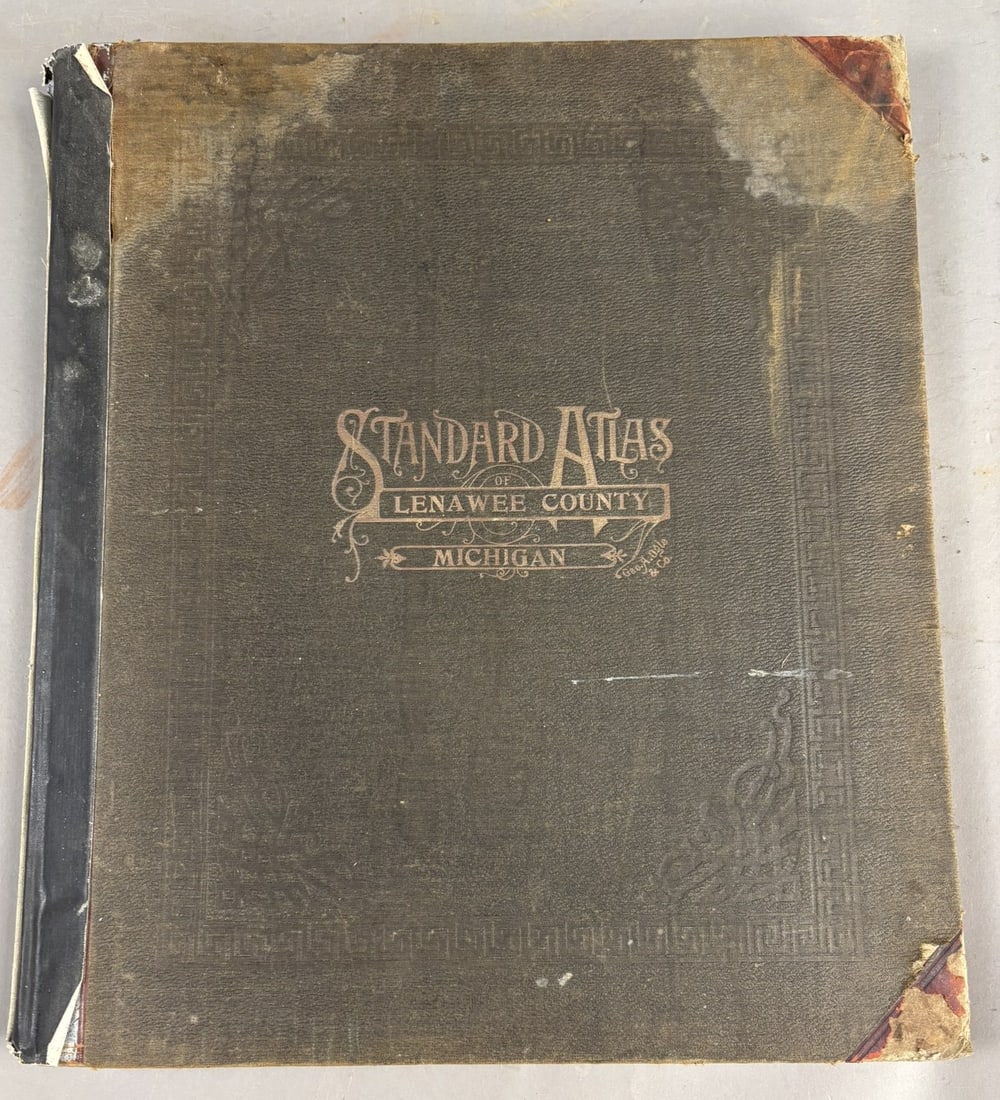 1916 Standard Atlas Map Lenawee County Michigan Plat Book (1 of 19)