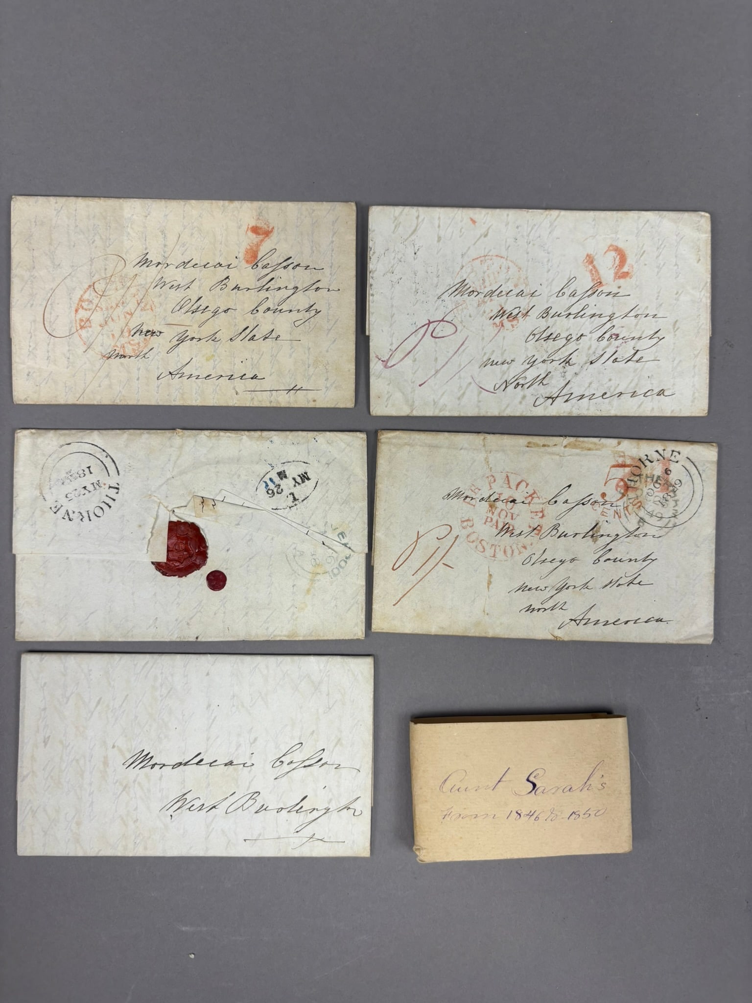1846-1850 Lot 5 England to America Addison New York Hand Written Family Letters: See all photos from these wonderful family communications!