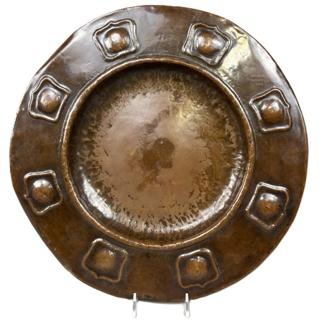 Arts & Crafts Handmade Ornate 15" Mission Era Charger Dish (1 of 8)