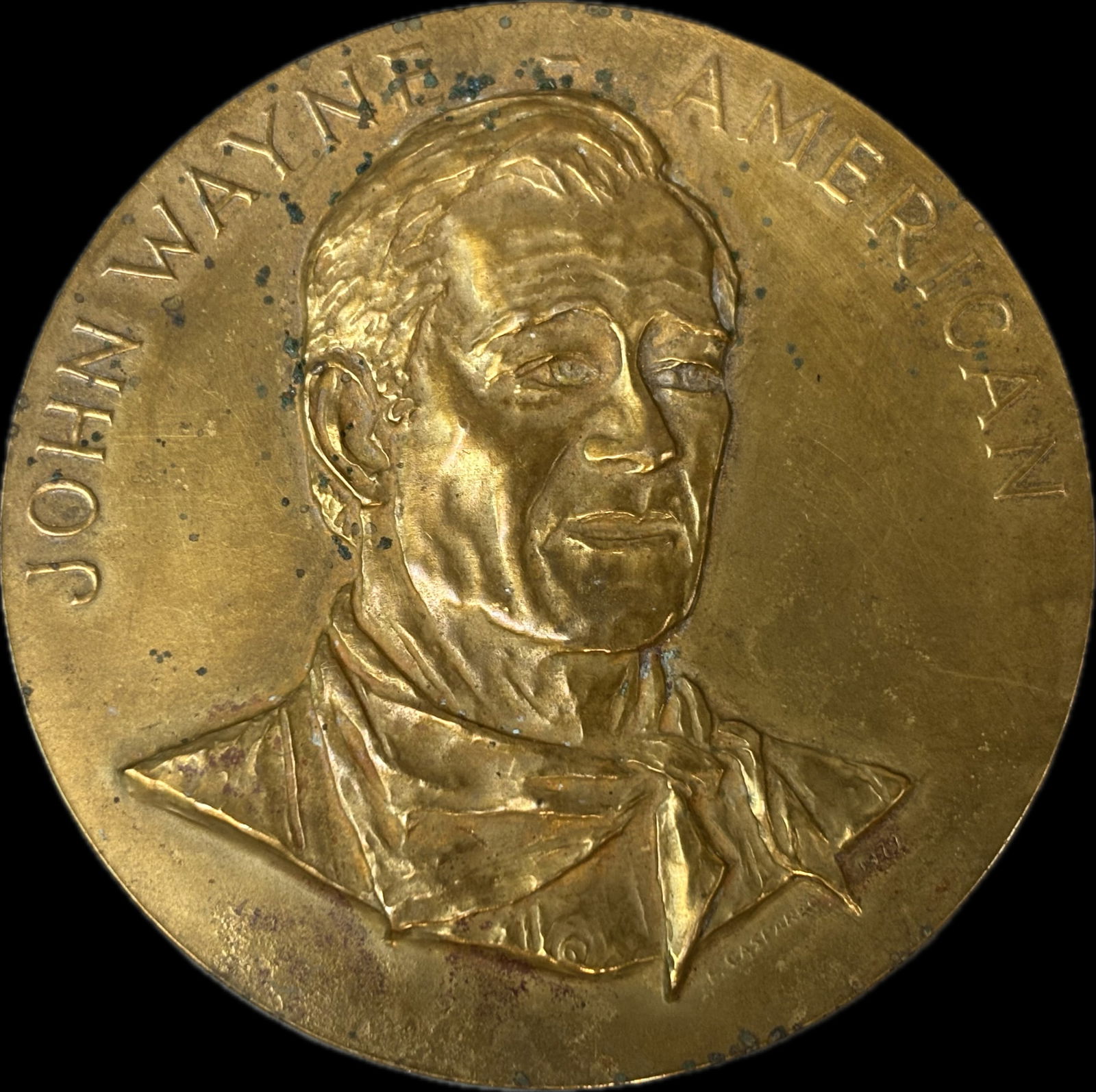 John Wayne American Commemorative 3" Solid Brass Coin Medallion (1 of 8)