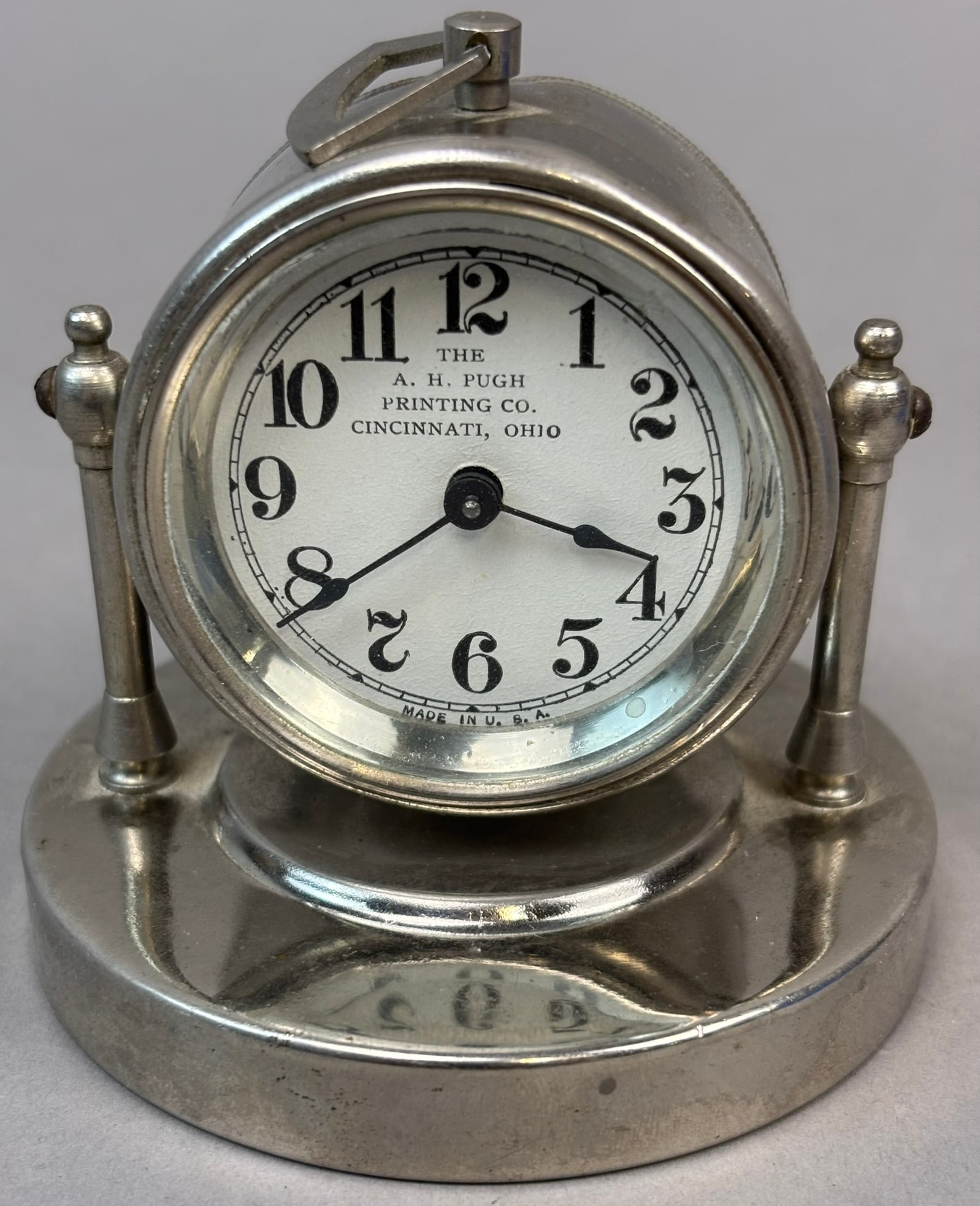 The A.H. Pugh Printing Co Cincinnati Ohio Advertising Desk Clock USA (1 of 9)