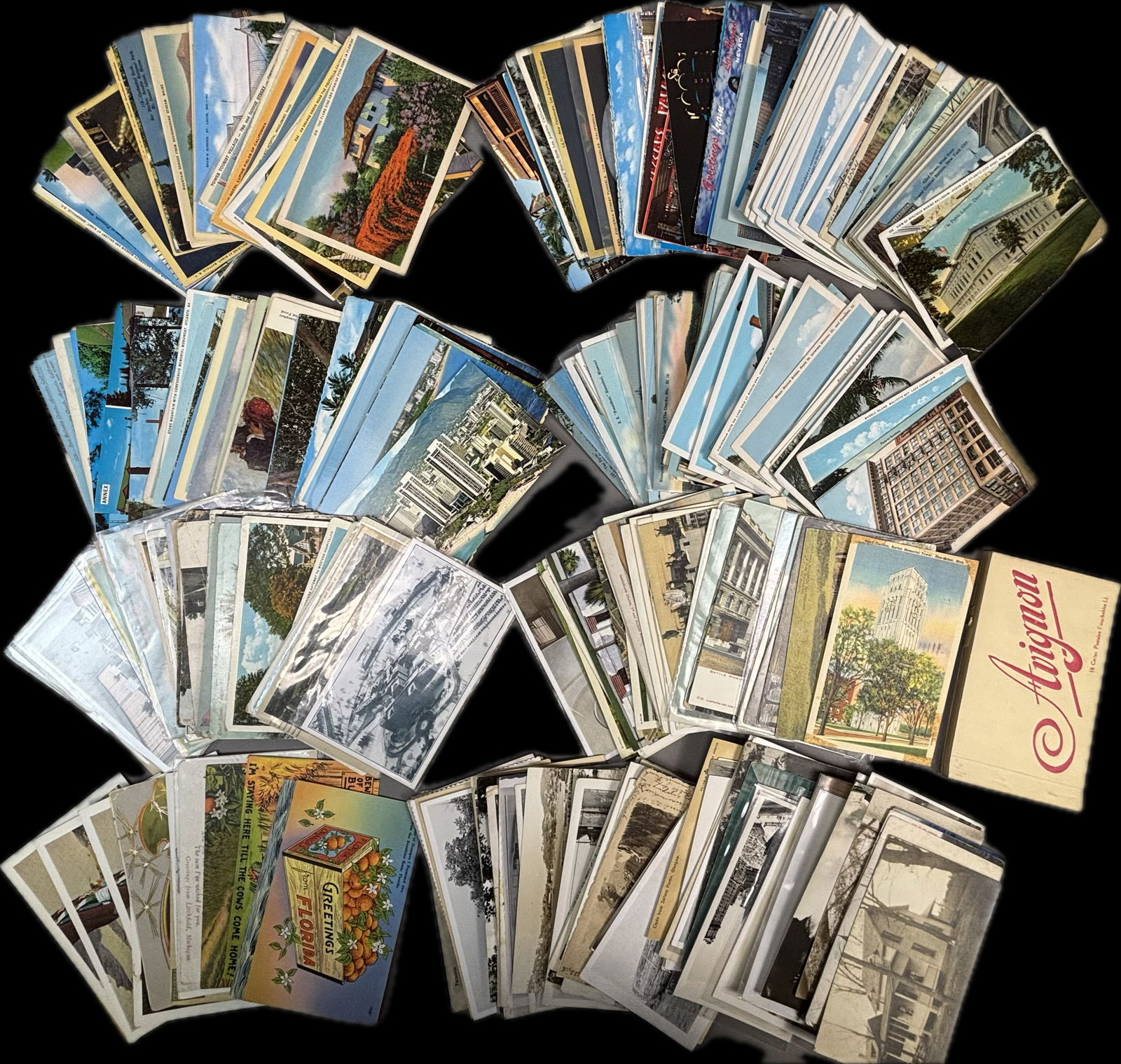 Antique Lot 358 Original Postcards RPPCs Famous Cities: 358