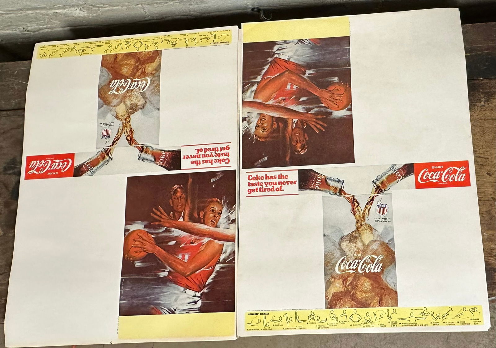 Lot 33 1960s Coca Cola Paper Advertising Basketball Player Book Covers
