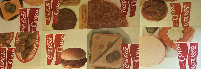 8 1980s Coca Cola Plastic Advertising Store Display Signs