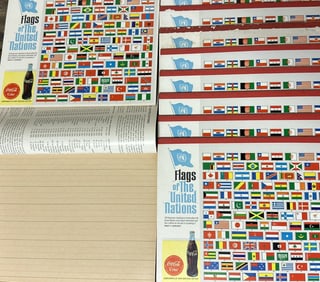 Lot 10 Flag Of The United Stations Coca Cola Notebooks