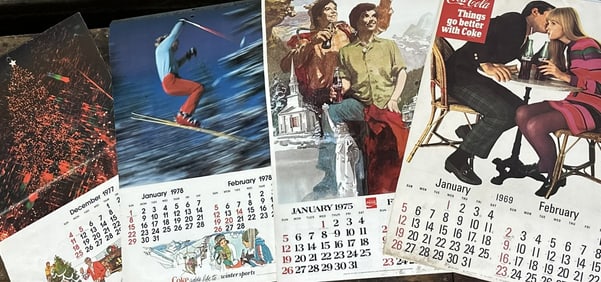 Lot 4 1969 1975 1977 Coca Cola Calendars