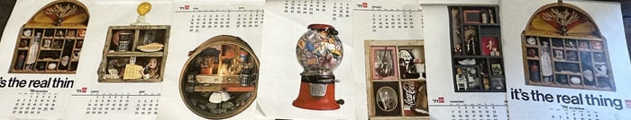 Lot 9 1970 Coca Cola Calendars NOS Coke Advertising