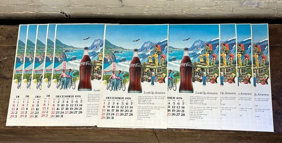 Lot 10 1974 Coca Cola NOS Advertising Calendars
