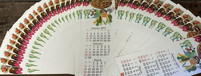 Lot 33 1977 Coca Cola NOS Advertising Calendars