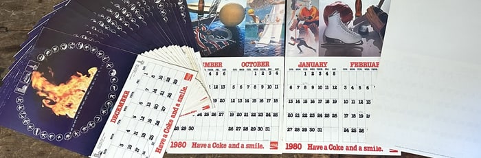Lot 26 1979 Coca Cola NOS Advertising Calendars