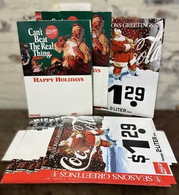 Lot 15 Happy Holidays & Seasons Greetings Coca Cola 2 Liter Store Displays