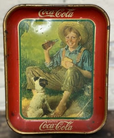 Original 1931 Coca-Cola Tin Lithograph Advertising Tray Norman Rockwell #2