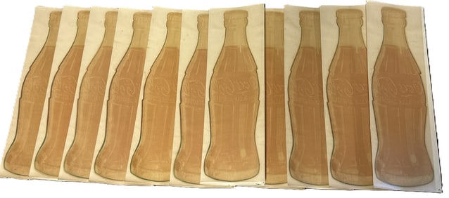 Lot 11 NOS 1950s Coca Cola Advertising Bottle Decals