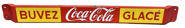 Buvez Coca Cola Glace SSP Porcelain Door Push Advertising Sign