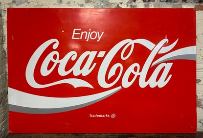 Enjoy Coca Cola SST Tin Metal Advertising Sign 66" x 44"