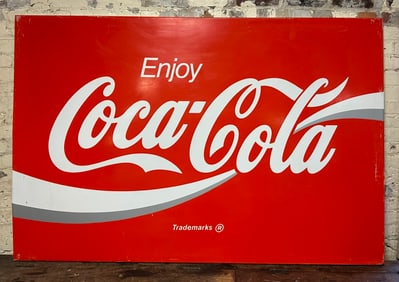 Enjoy Coca Cola SST Tin Metal Advertising Sign 66" x 44"
