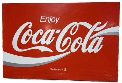 Enjoy Coca Cola SST Tin Metal Advertising Sign 54" x 36"