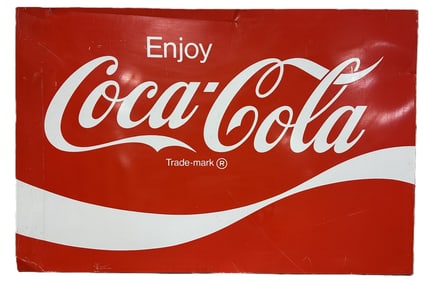 Enjoy Coca Cola SST Tin Metal Advertising Sign 54" x 36"