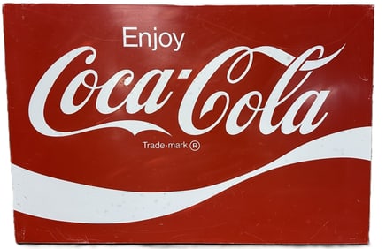 Enjoy Coca Cola SST Tin Metal Advertising Sign 36" x 24"