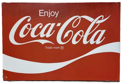 Enjoy Coca Cola SST Tin Metal Advertising Sign 36" x 24"