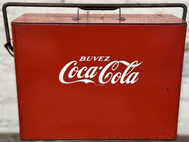 1953 Buvez Coca Cola Airline Coke Advertising Cooler