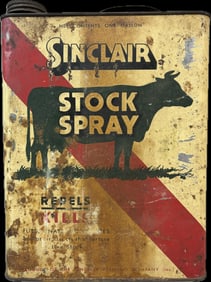 Sinclair Refining 1920s Stock Spray Rebels Kills Slim 1 Gallon Metal Can