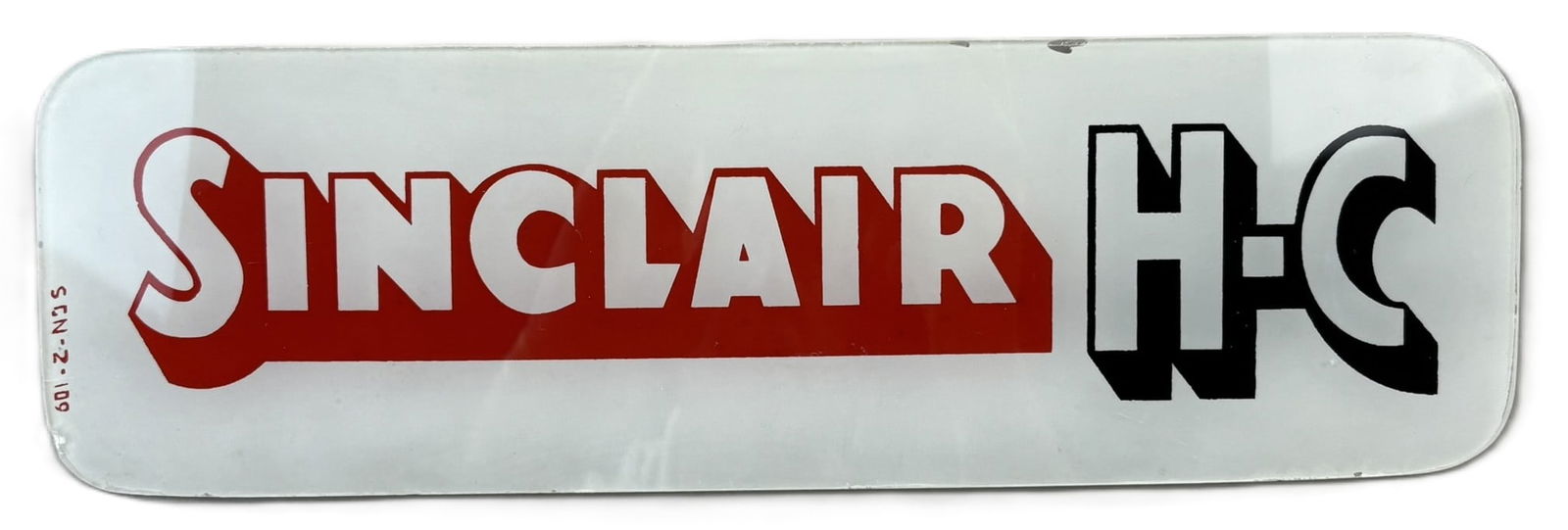 Sinclair H-C Gas Pump Advertising Single Curved Glass Sign (1 of 4)