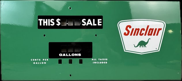 1960s Sinclair SSP Green Porcelain Gas Pump Advertising Sign