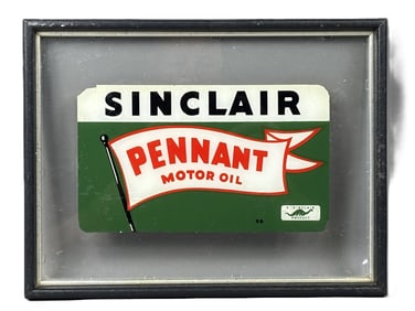 Sinclair Pennant Motor Oil Framed 9"x5" Sticker