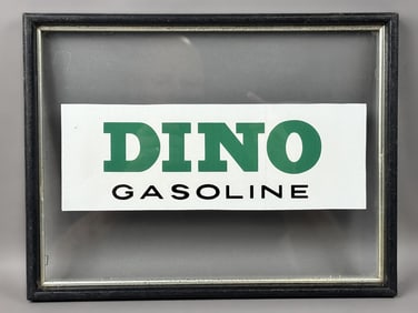 Dino Gasoline Original Framed 10"x4" Sticker