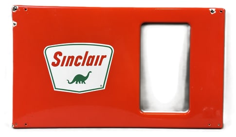 Sinclair SSP Red Porcelain Advertising Gas Pump Cover Sign
