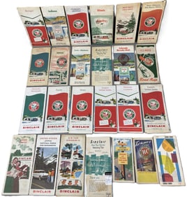 Lot 25 Sinclair Oils 40s 50s Gas Service Station Maps