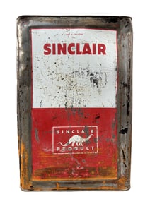 Sinclair Square 1920s Motor Oil 5 Gallon Can