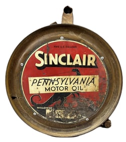 Sinclair Pennsylvania Standing Dino Motor Oil 5 Gallon Rocker Can