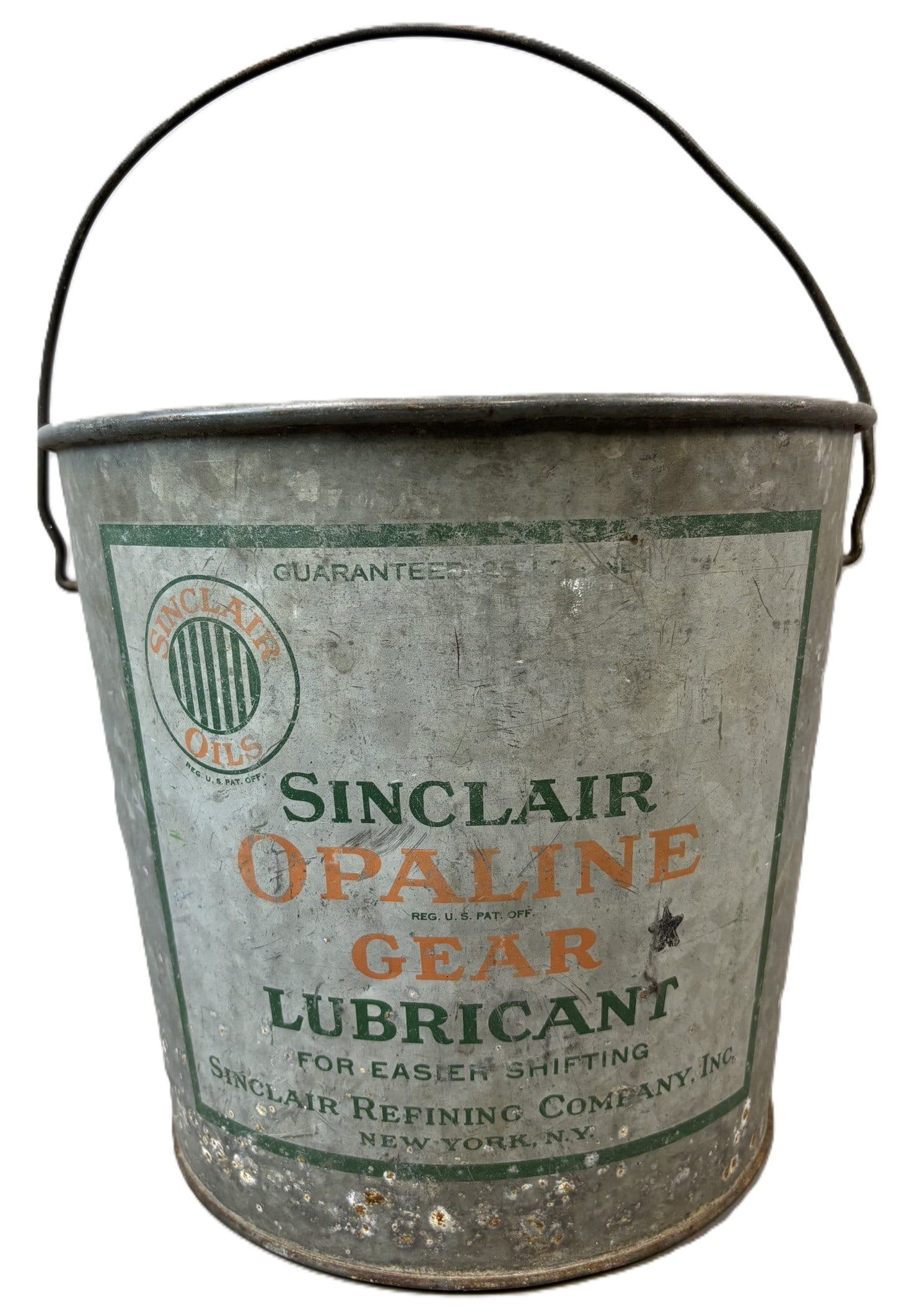 Sinclair Opaline Gear Lubricant 25 Lb Galvanized Bucket w/ Handle (1 of 10)