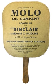 MOLO Oil Company Power Up Sinclair Power X Gasoline Advertising Fan