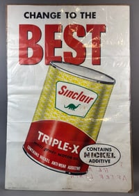 Sinclair Change To The Best Triple X Advertising Poster Sign