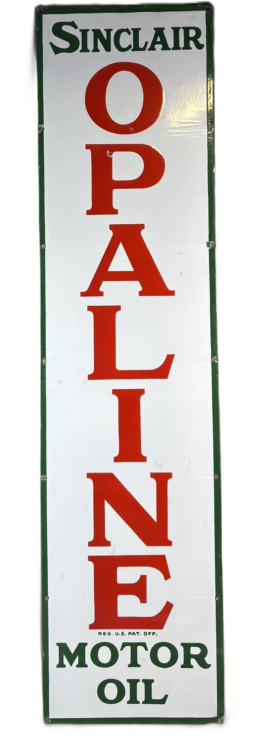 Sinclair Opaline Motor Oil SSP Porcelain 5' Advertising Sign - HIGH GRADE (1 of 15)