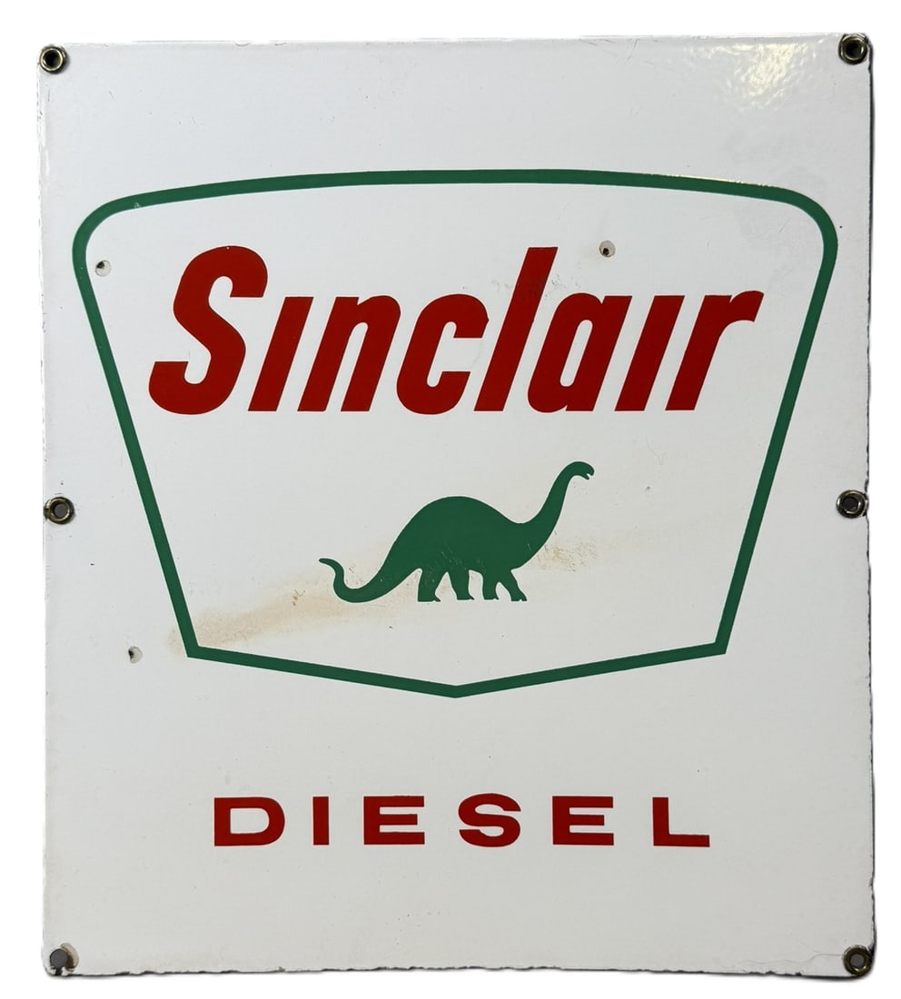 Sinclair Diesel SSP Porcelain Pump Plate Advertising Sign (1 of 7)