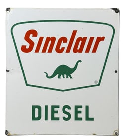 Sinclair Diesel SSP Porcelain Pump Plate Advertising Sign
