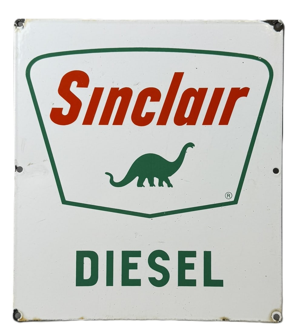 Sinclair Diesel SSP Porcelain Pump Plate Advertising Sign (1 of 8)